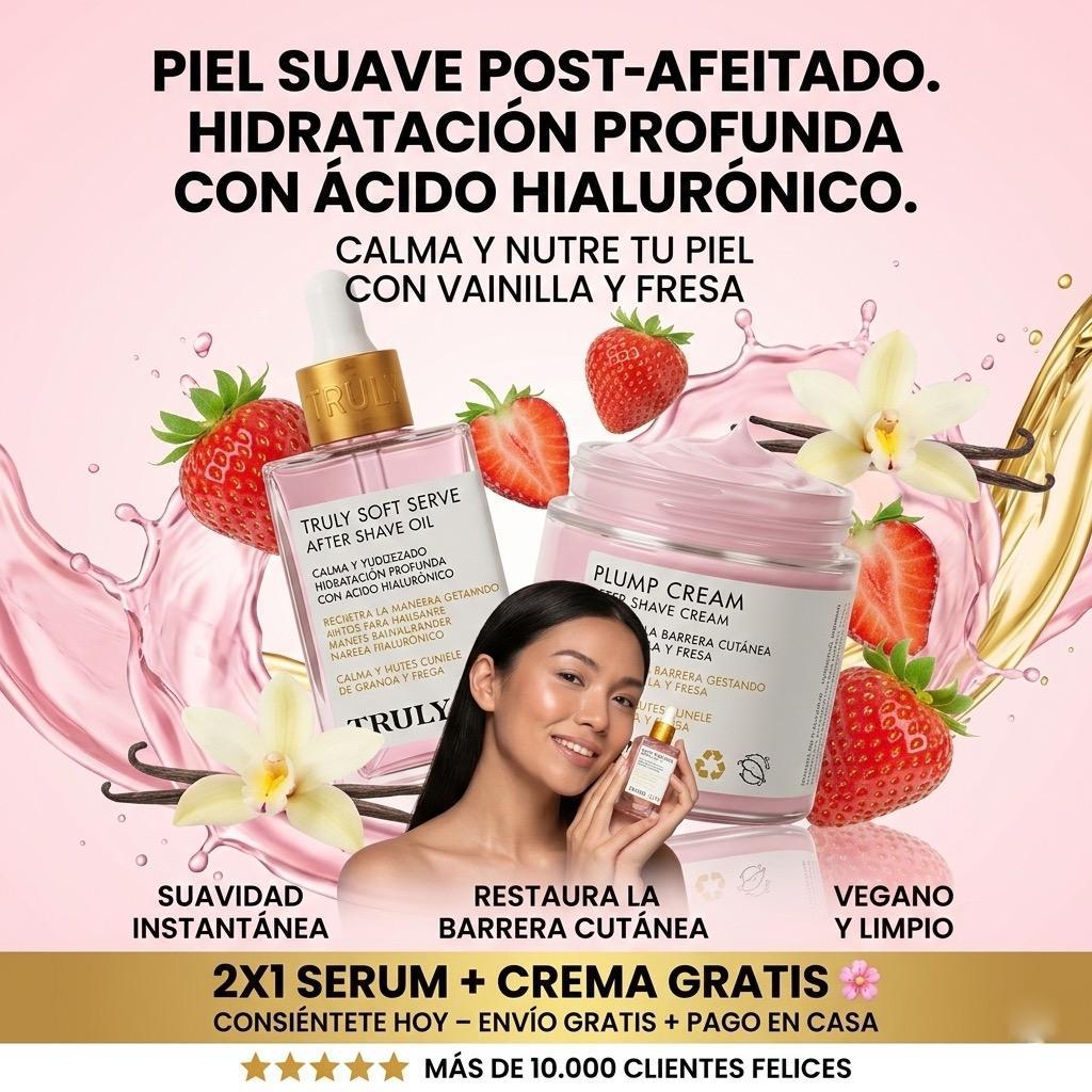 2 X 1: Truly Crema + Truly Serum Fresa – Piel Suave, Hidratada y Luminosa Todo el Día